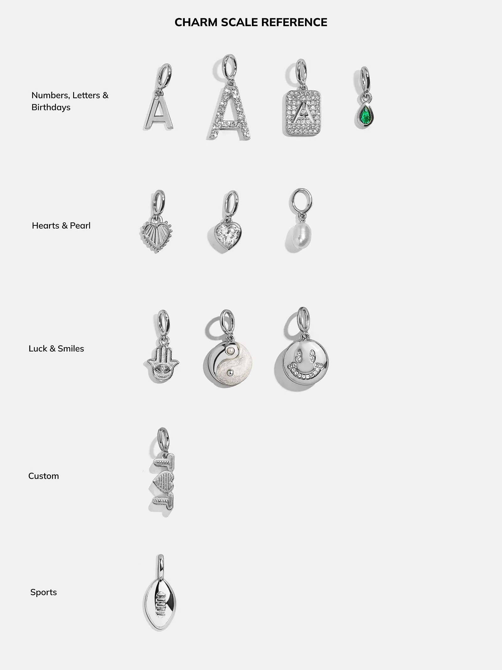 Silver Block Pave Cluster Charm - X