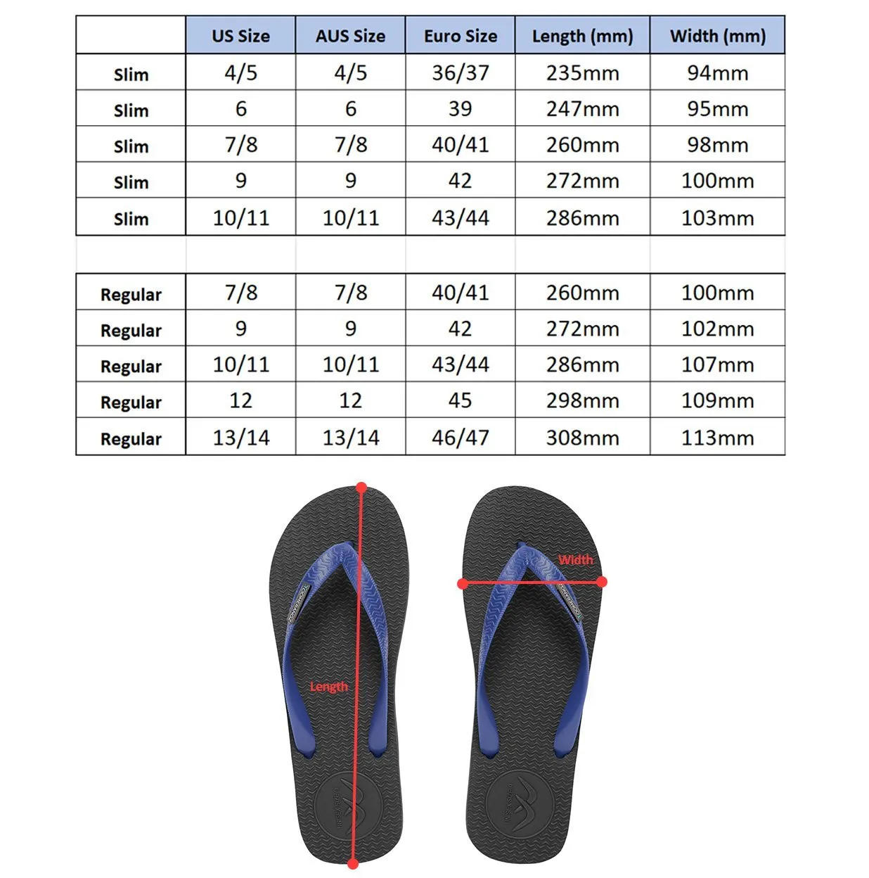 Slim Black Flip-Flops