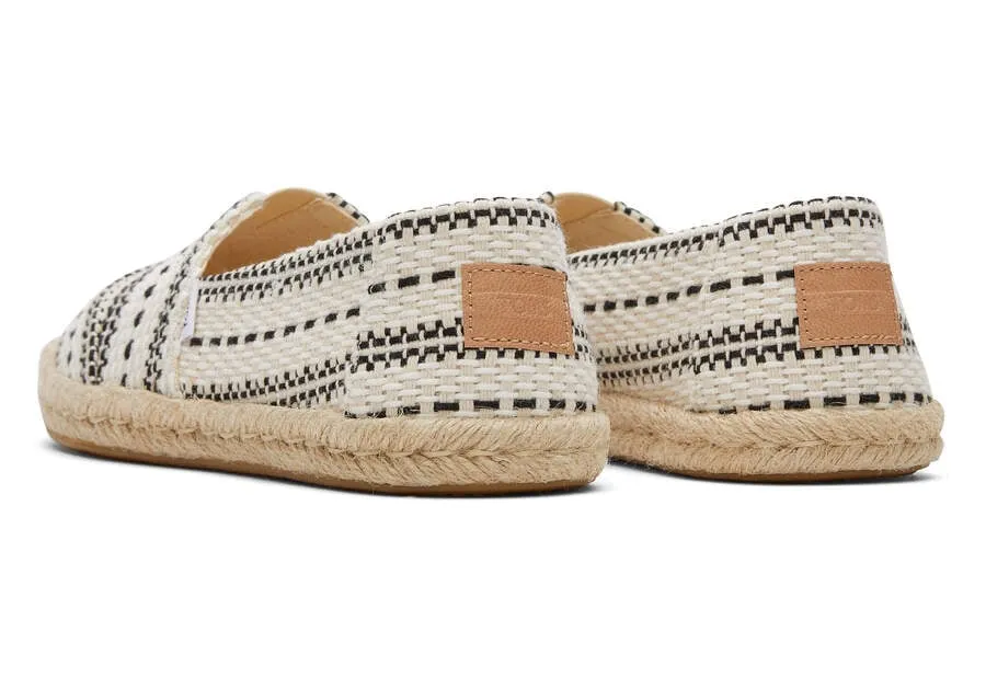 TOMS Womens Alpargata Chunky Global Woven Rope Espadrille - Natural