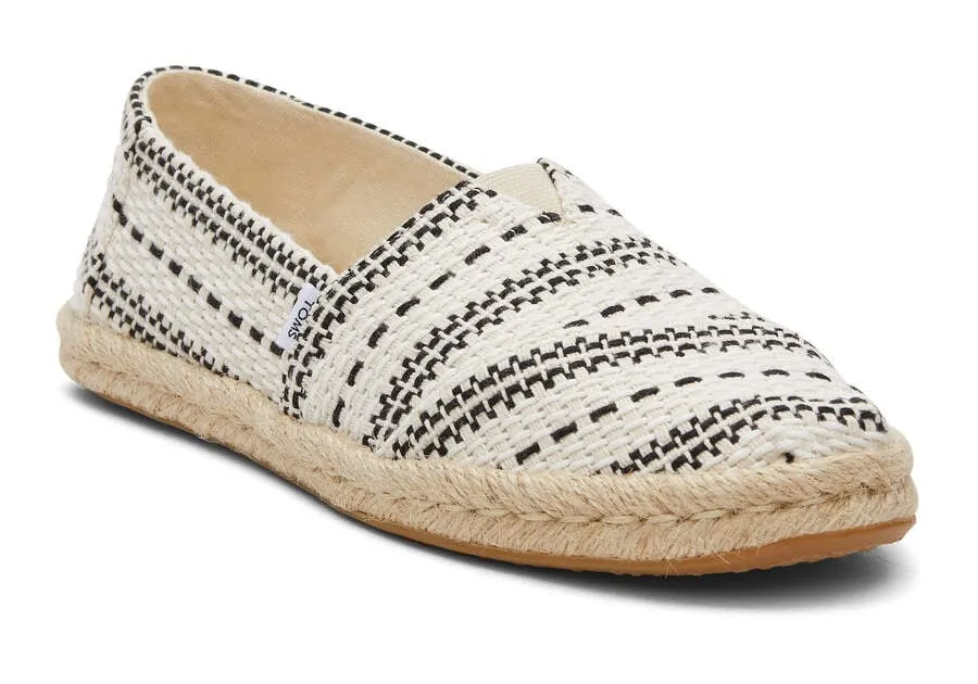 TOMS Womens Alpargata Chunky Global Woven Rope Espadrille - Natural