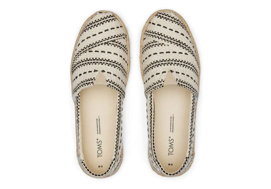 TOMS Womens Alpargata Chunky Global Woven Rope Espadrille - Natural
