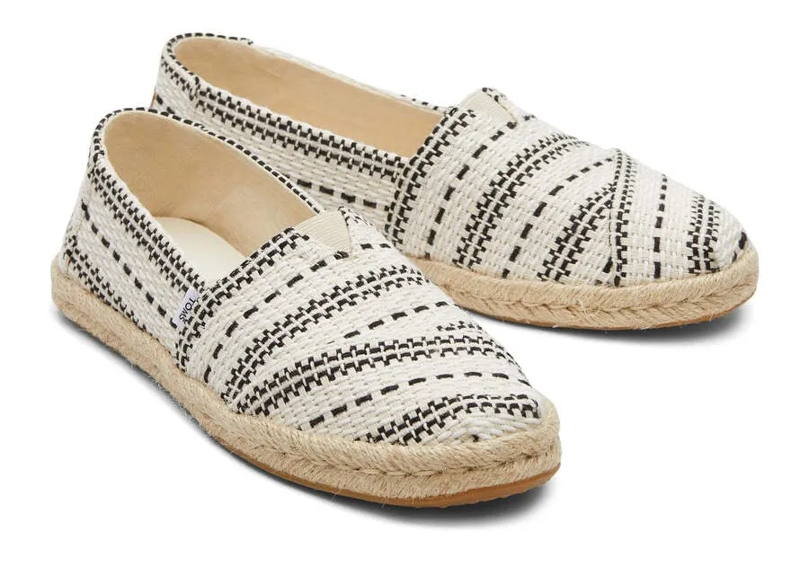 TOMS Womens Alpargata Chunky Global Woven Rope Espadrille - Natural