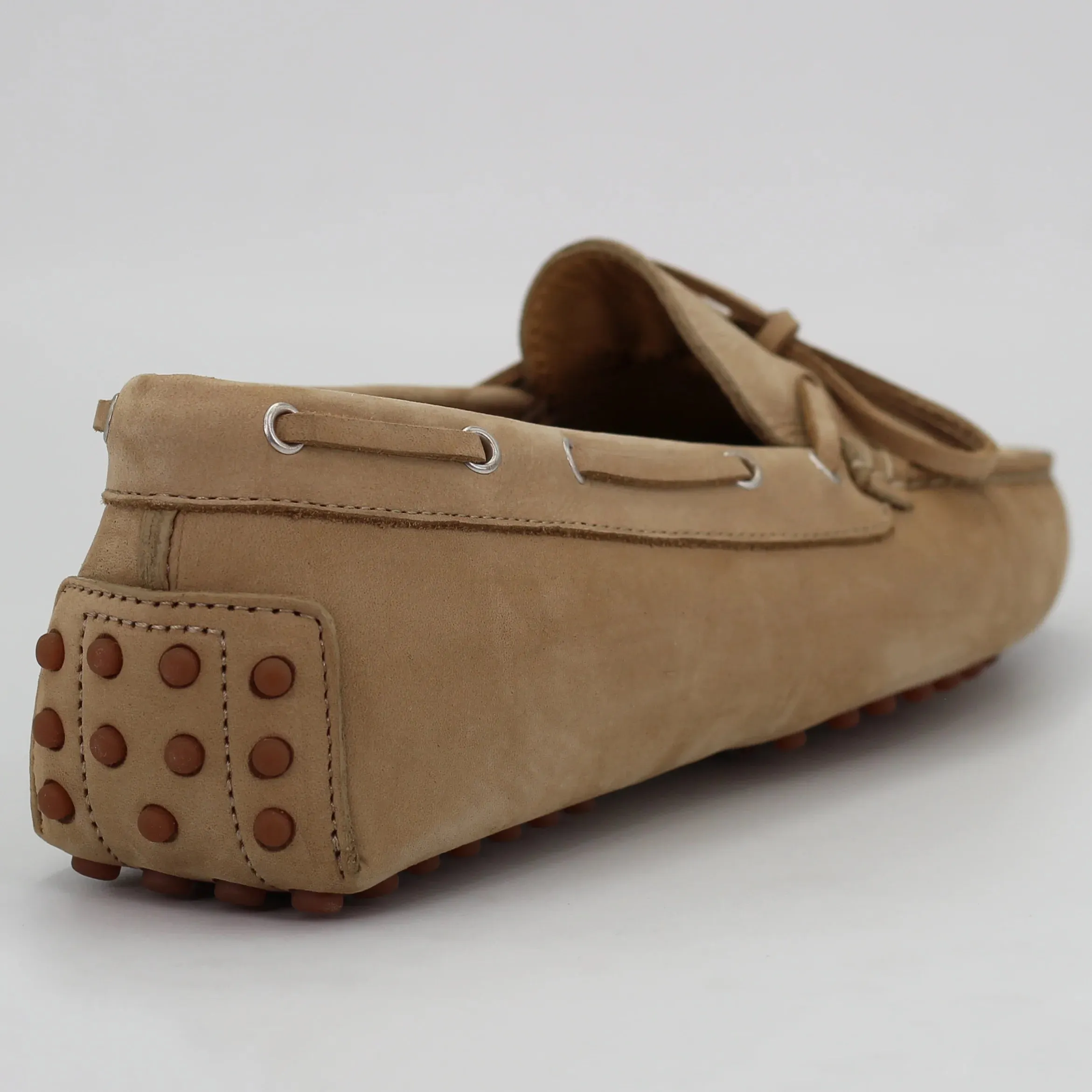 Women's Genuine Leather Nabuk Driver Shoe in Phard Tan (COND04011)