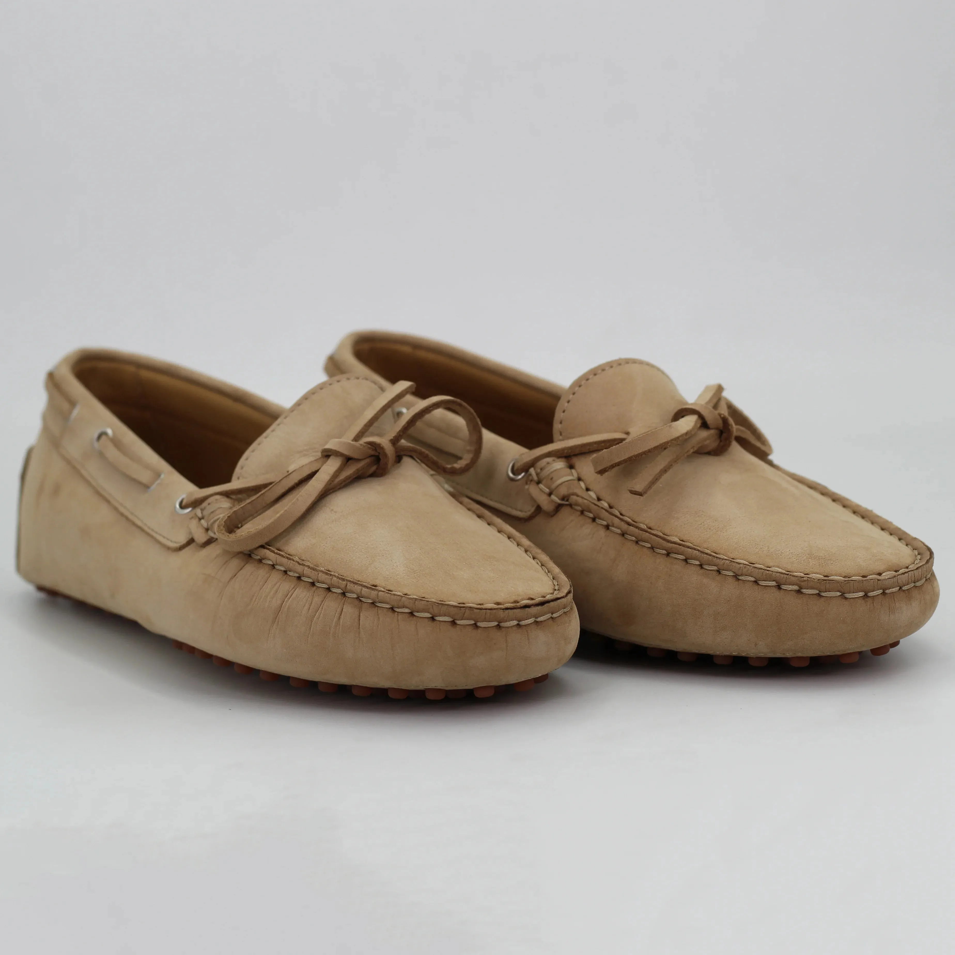 Women's Genuine Leather Nabuk Driver Shoe in Phard Tan (COND04011)