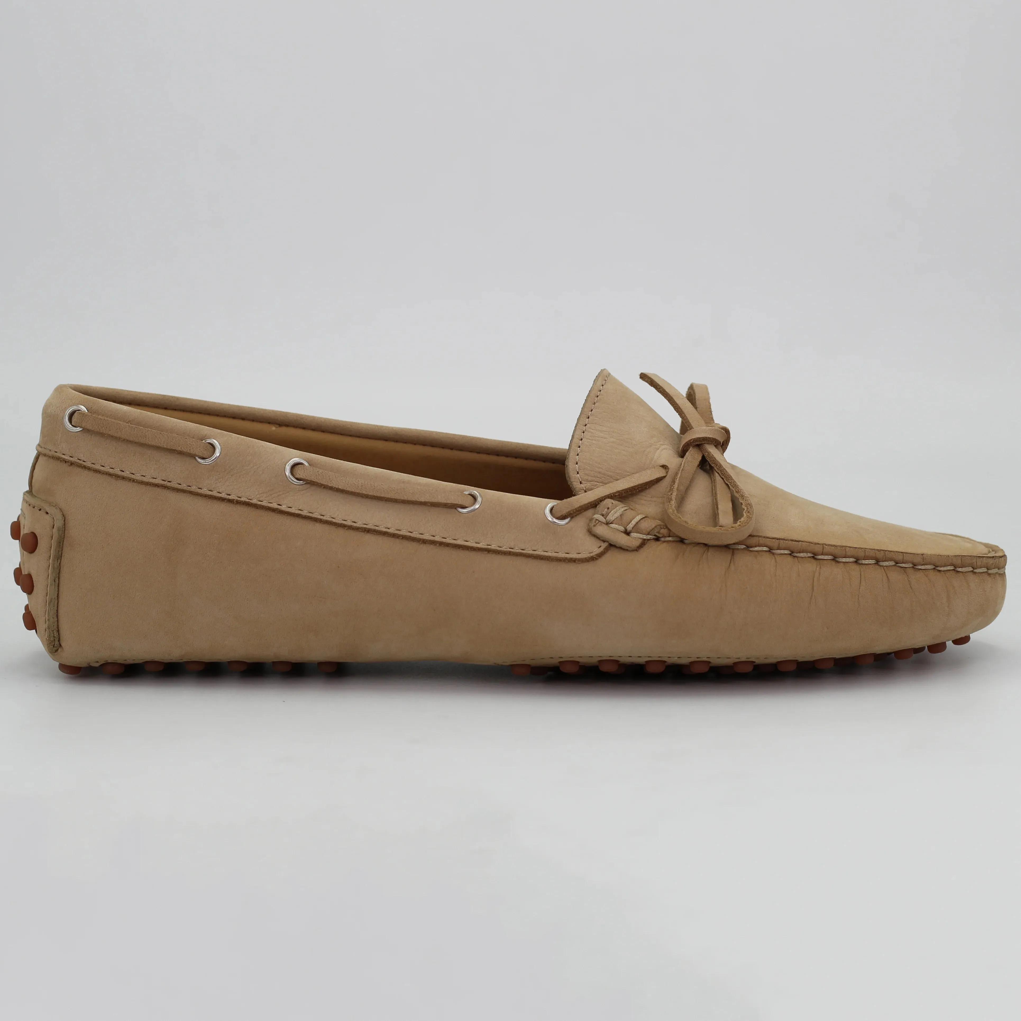 Women's Genuine Leather Nabuk Driver Shoe in Phard Tan (COND04011)