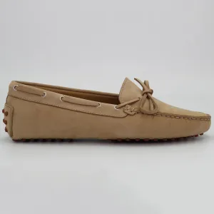 Women's Genuine Leather Nabuk Driver Shoe in Phard Tan (COND04011)