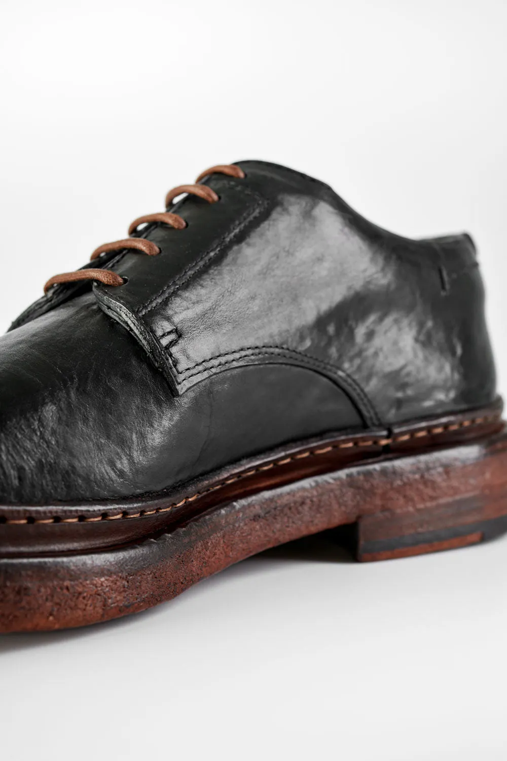 YORK imperial-black welted derby shoes.