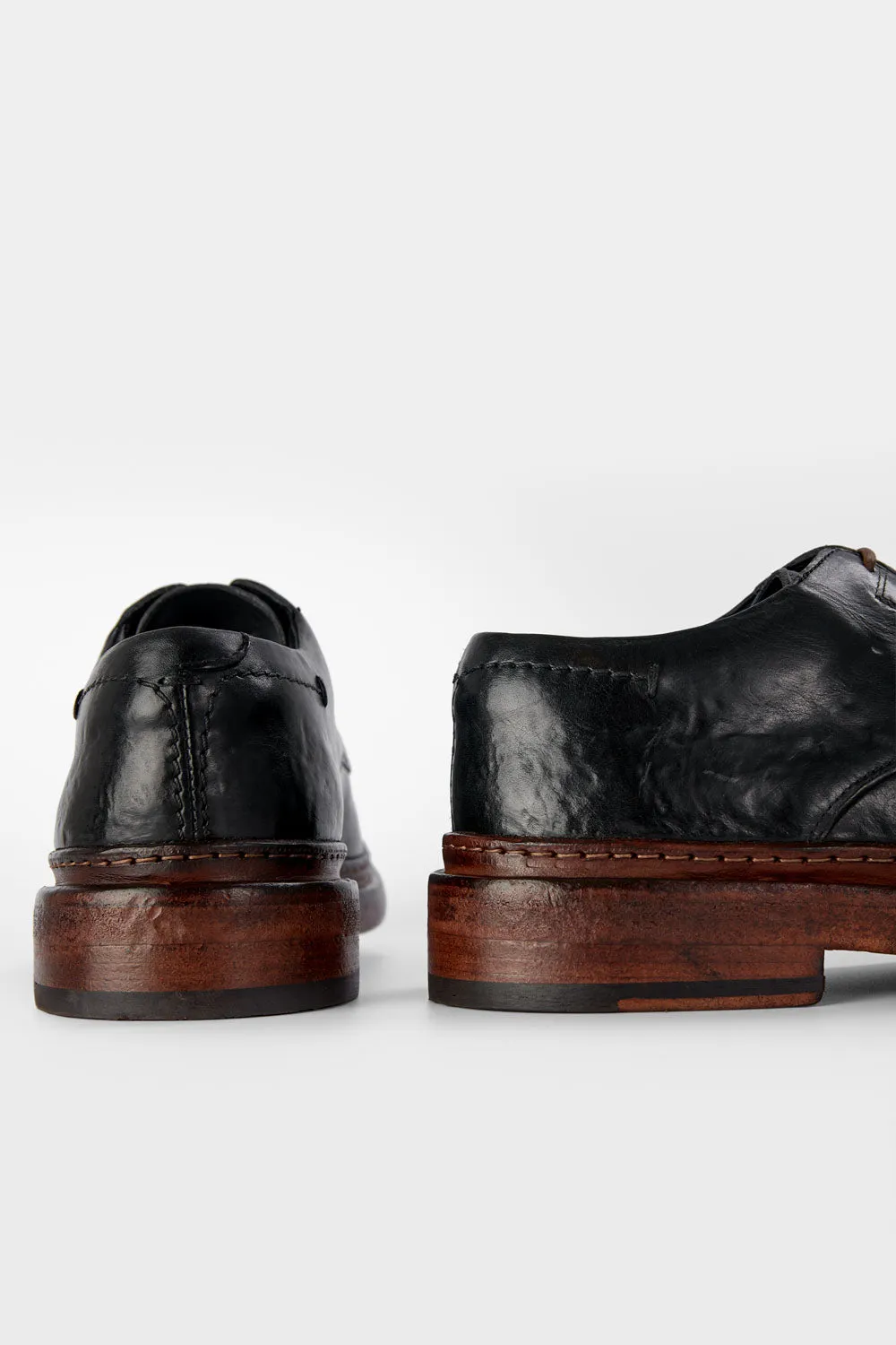 YORK imperial-black welted derby shoes.