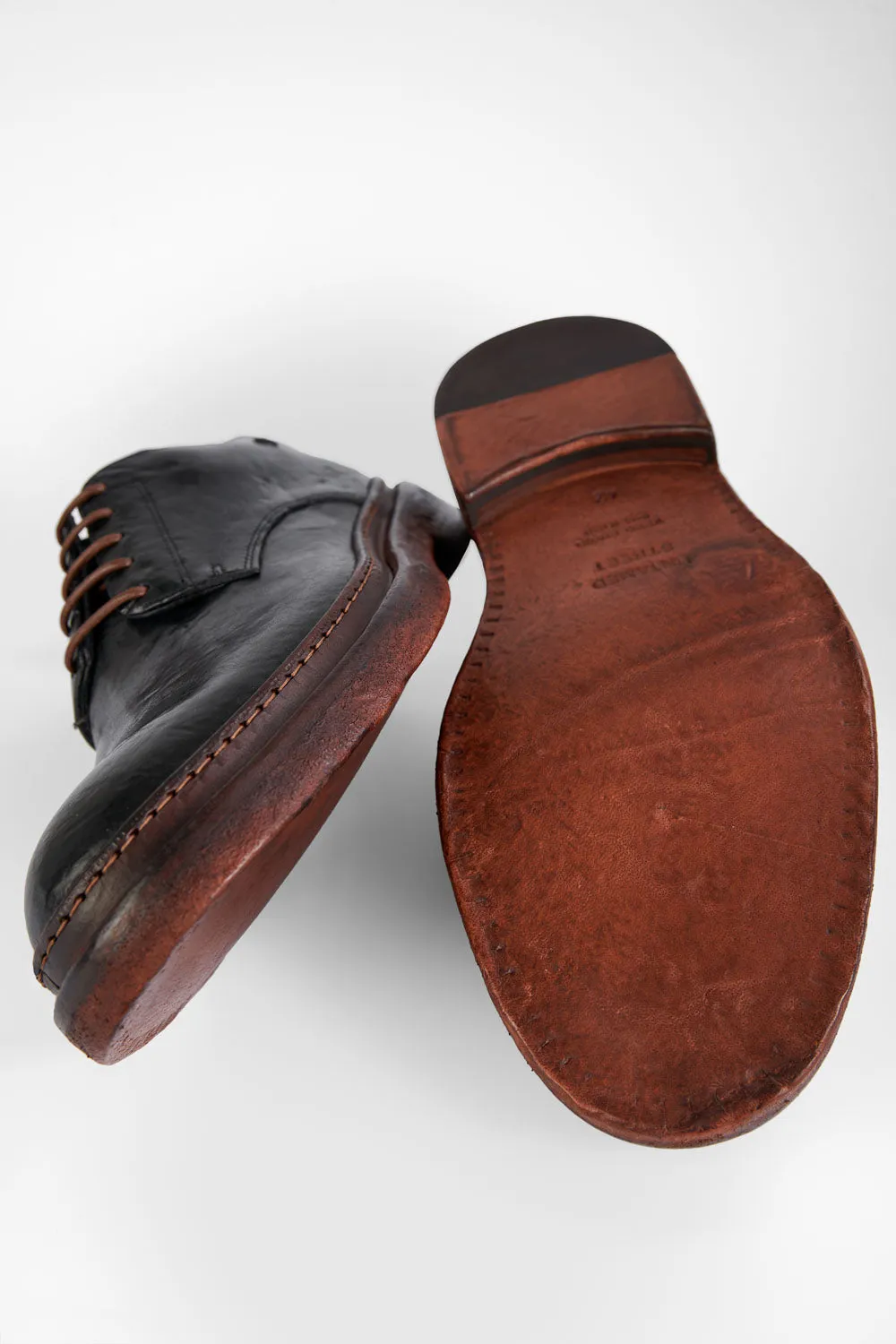 YORK imperial-black welted derby shoes.