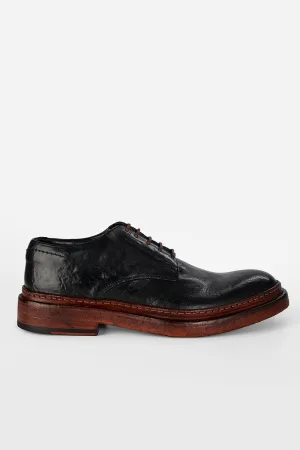 YORK imperial-black welted derby shoes.