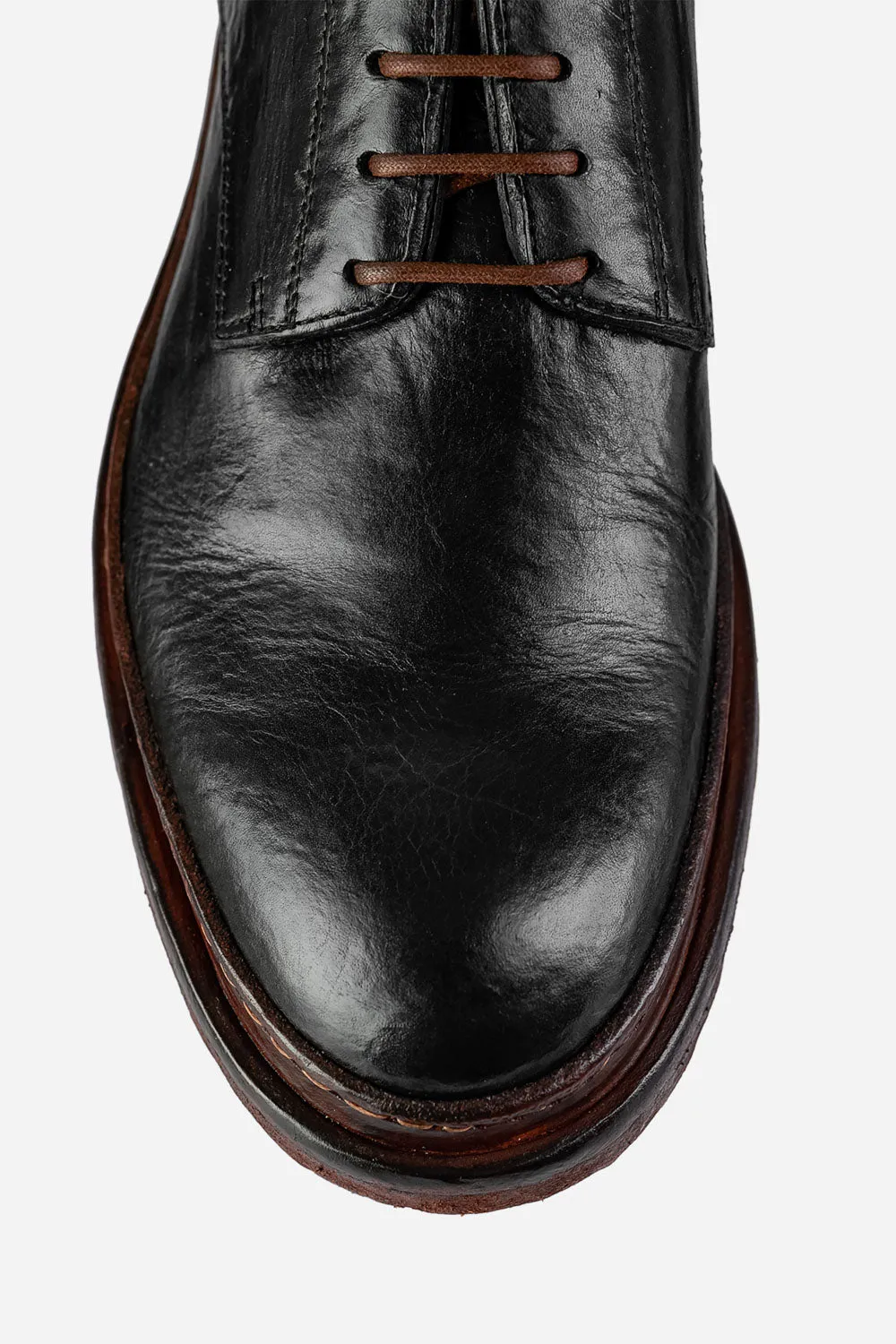 YORK imperial-black welted derby shoes.
